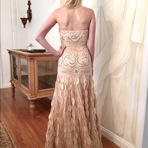 SUE WONG Nocturne Collection Formal Beaded Gown for Wedding, Red Carpet, Rare - Picture 4 of 12